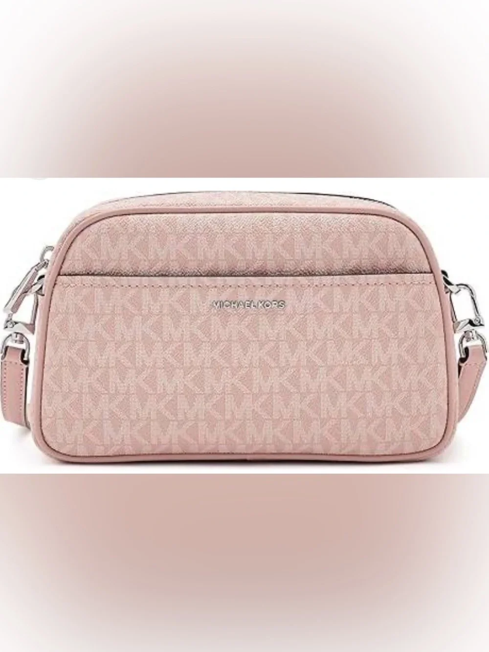 MICHAEL Michael Kors Pink “Dusty Rose” Crossbody Bag with Signature MK Print